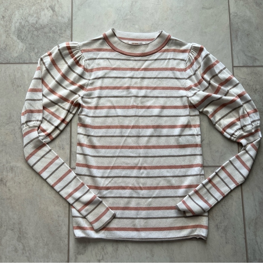 See by Chloe Striped Puff Sleeve Sweater - Picture 1 of 6